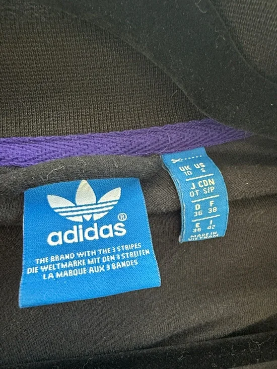 adidas Black Cropped reflective Bomber Jacket - Picture 3 of 4